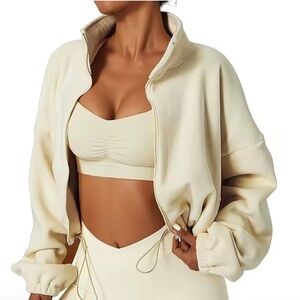 Qinsen Women's Cream Jacket